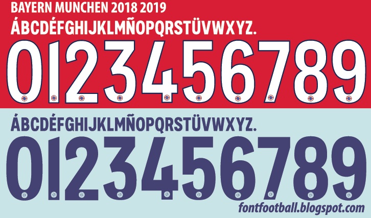 Font Bayern Munchen 2018 2019